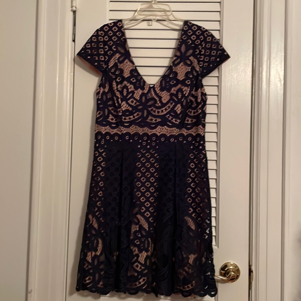 Beautiful blue and cream dress in great condition